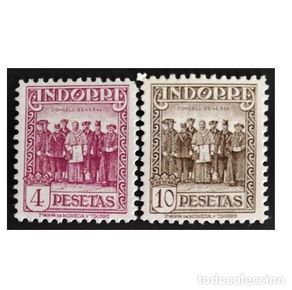 Sellos: Andorra 1935 1943 Edifil 42 y 43 serie Paisajes serie paisajes V. Cat 120 magnifica replica